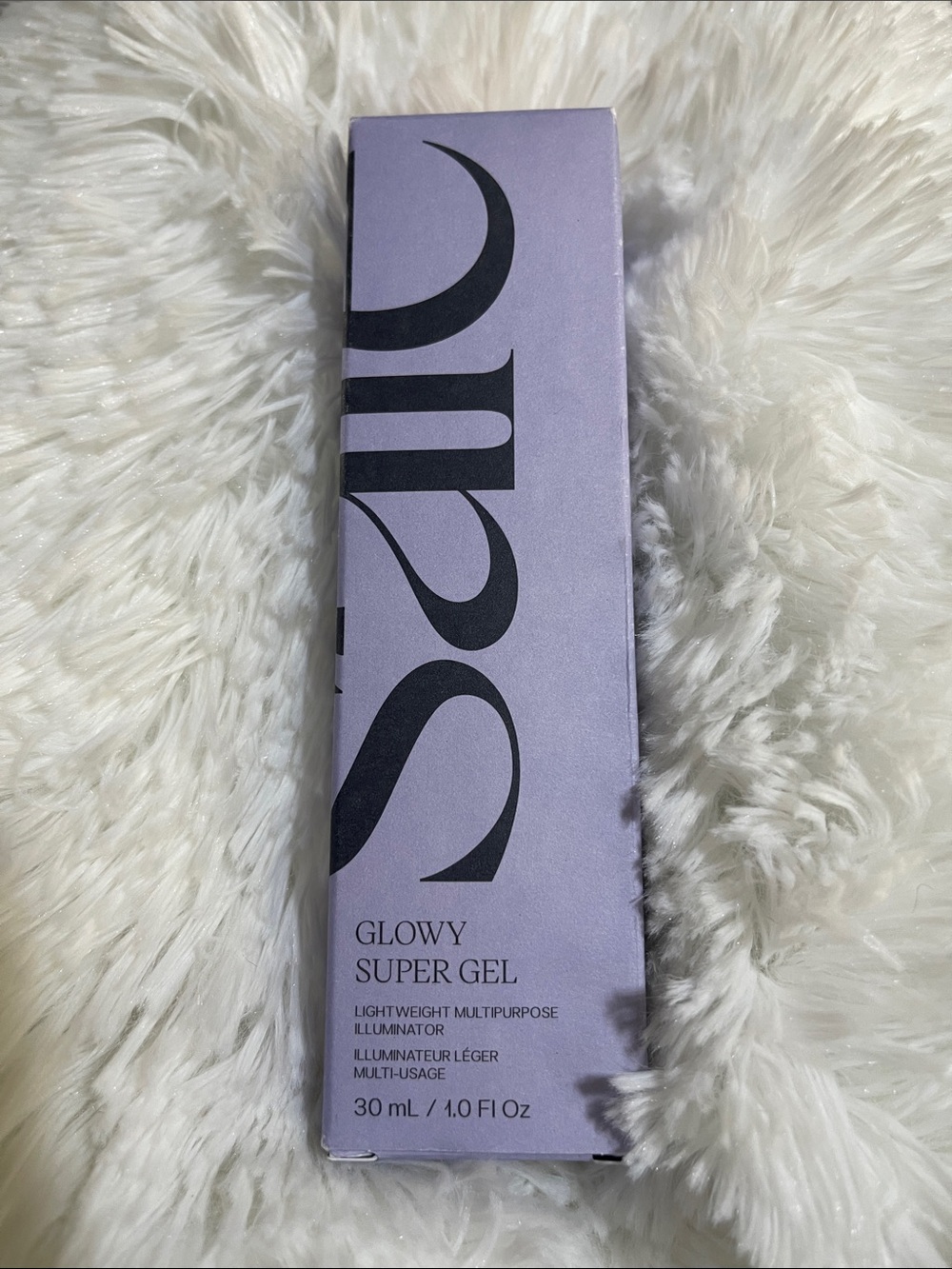 Saie Glowy Super Gel Illuminator - Lavender Purple Packaging